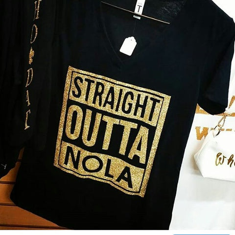 #Nola straight outta tshirts