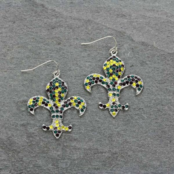 Mardi Gras Xl bling earrings