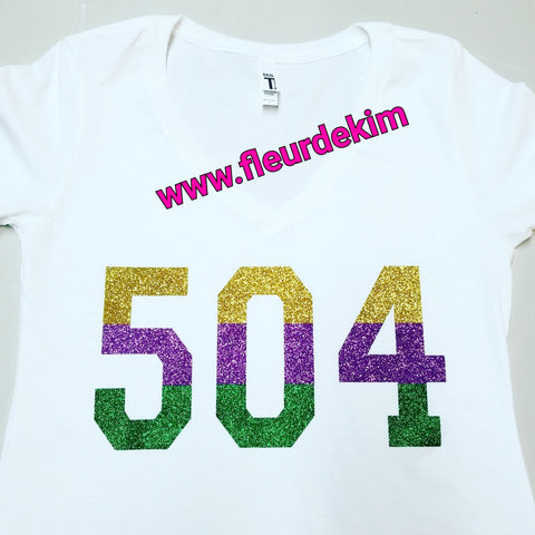 504 Mardi Gras tshirt (white)