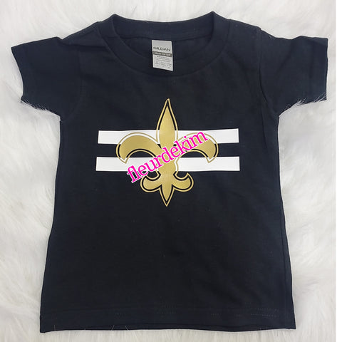 Fleur de lis tshirt kids NO GLITTER