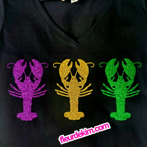 Crawfish Mardi tshirt black