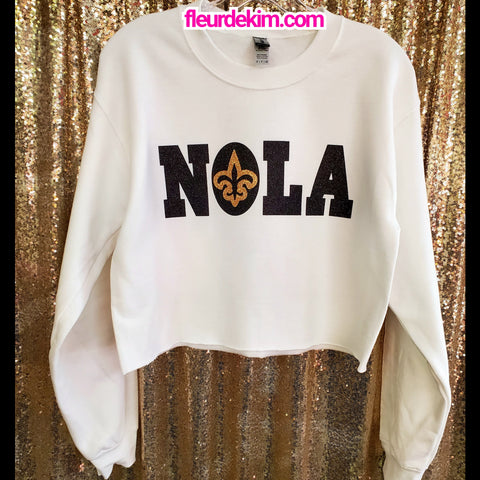 Nola oversized fleece crop top