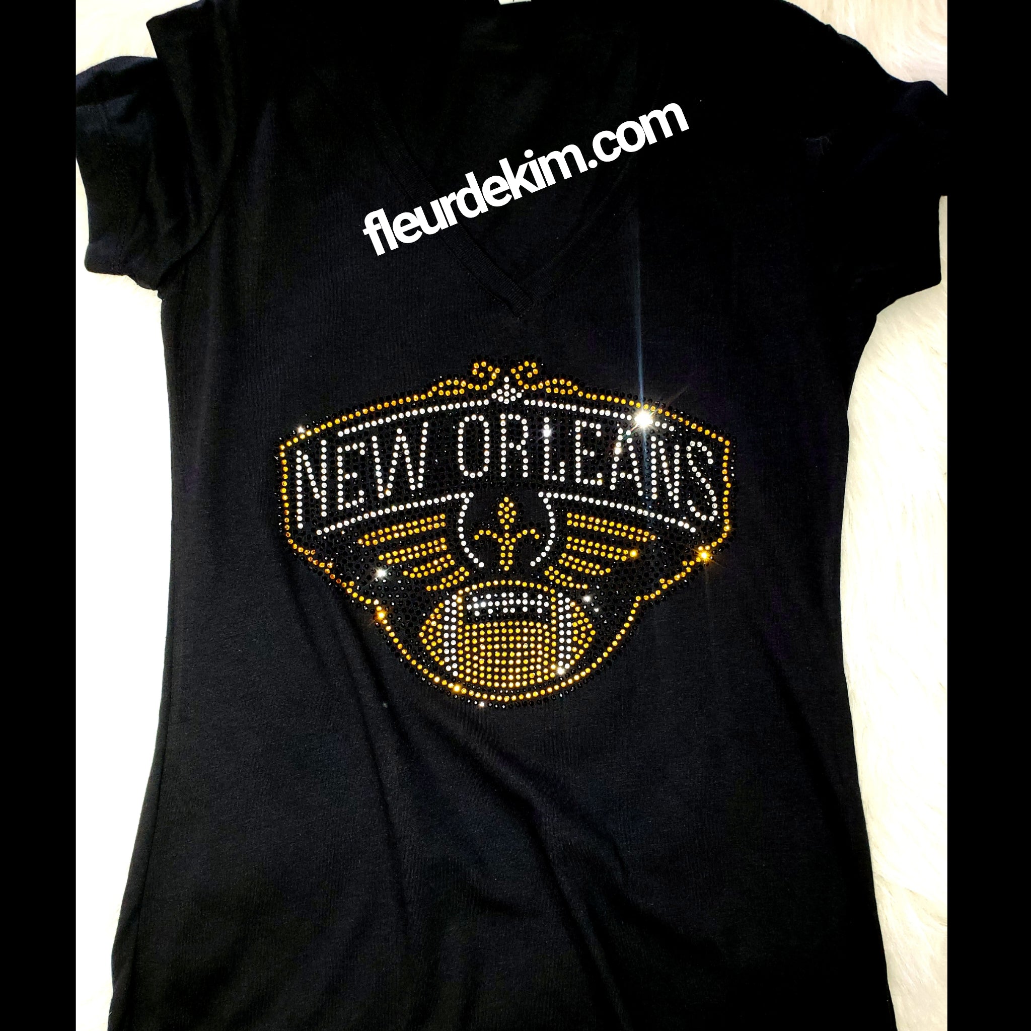 Bling rhinestone tshirt New Orleans