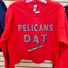 Pelicans Dat "Oversized" crop top