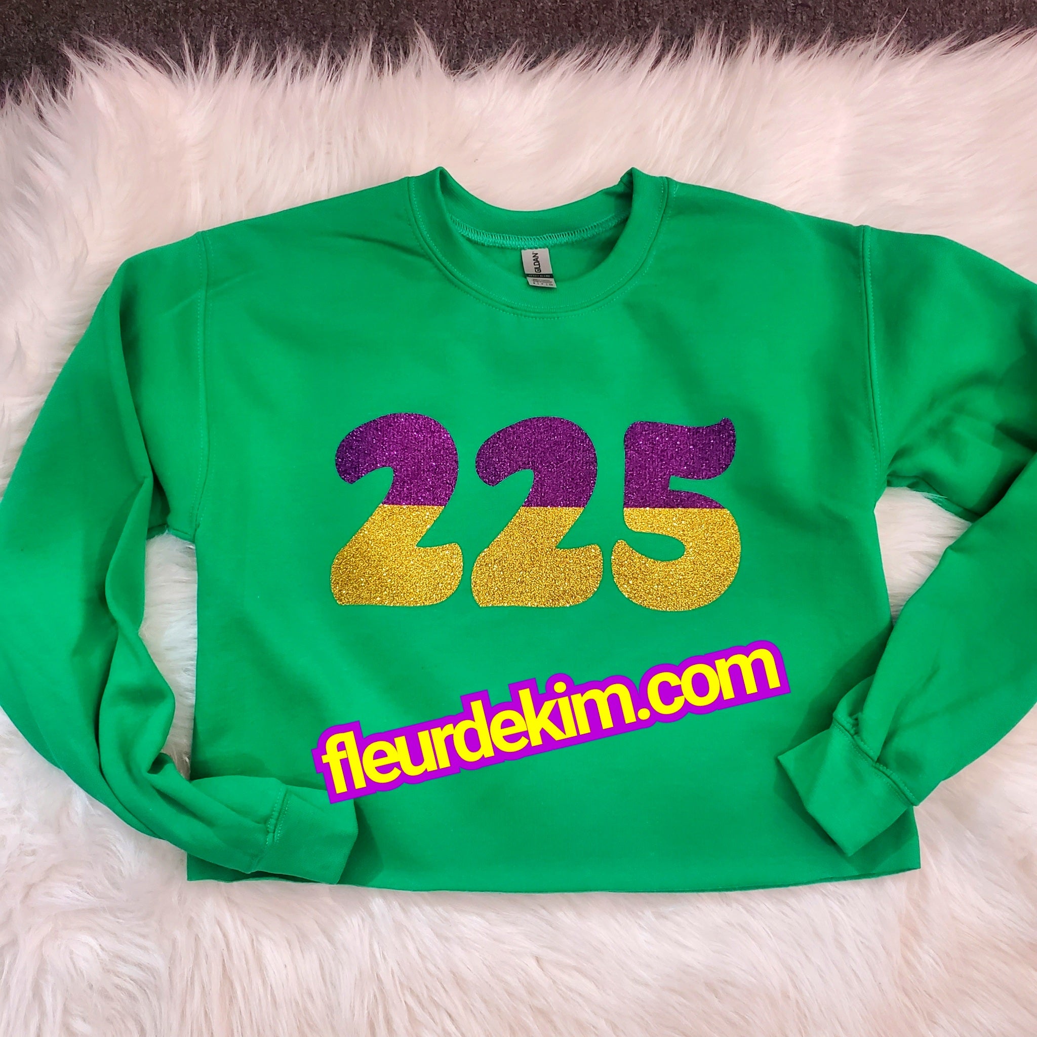 225 oversized fleece crop top green