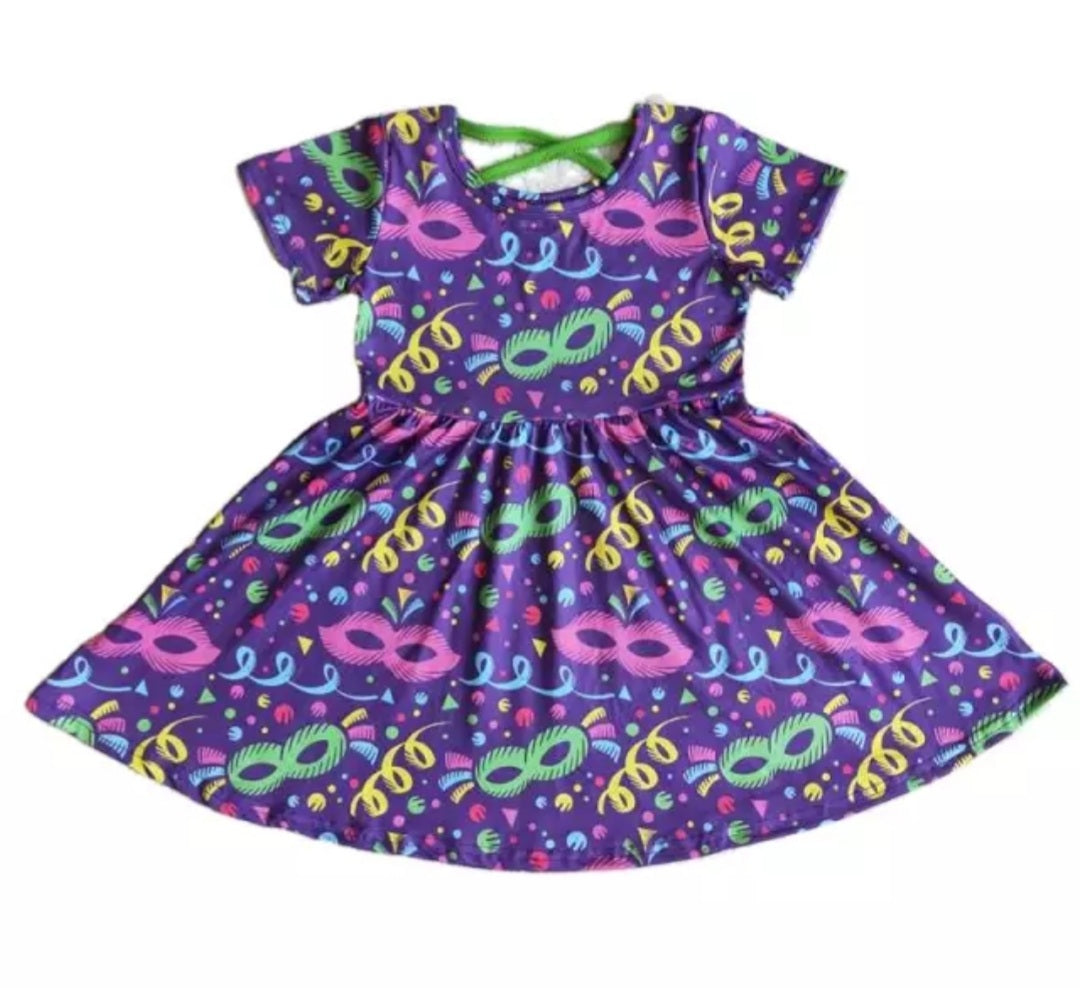 Mardi Gras baby dress