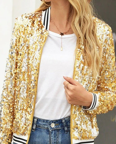Sequin jacket (runs small; order up a size)