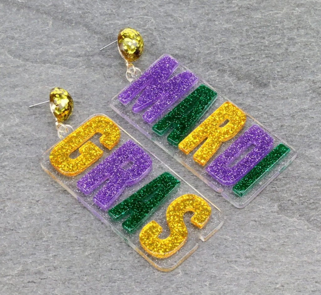 Mardi Gras Xl earrings