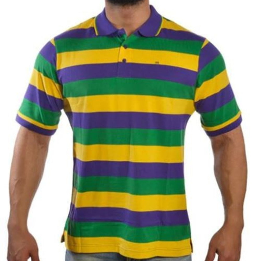 Mardi Gras striped shirt (men/unisex)