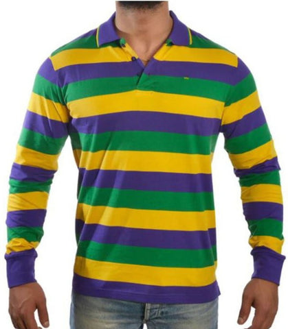 *Mardi Gras striped shirt long sleeve (men/unisex)