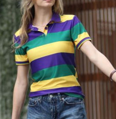 *Mardi Gras striped shirt (juniots sizes)