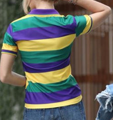 *Mardi Gras striped shirt (juniots sizes)