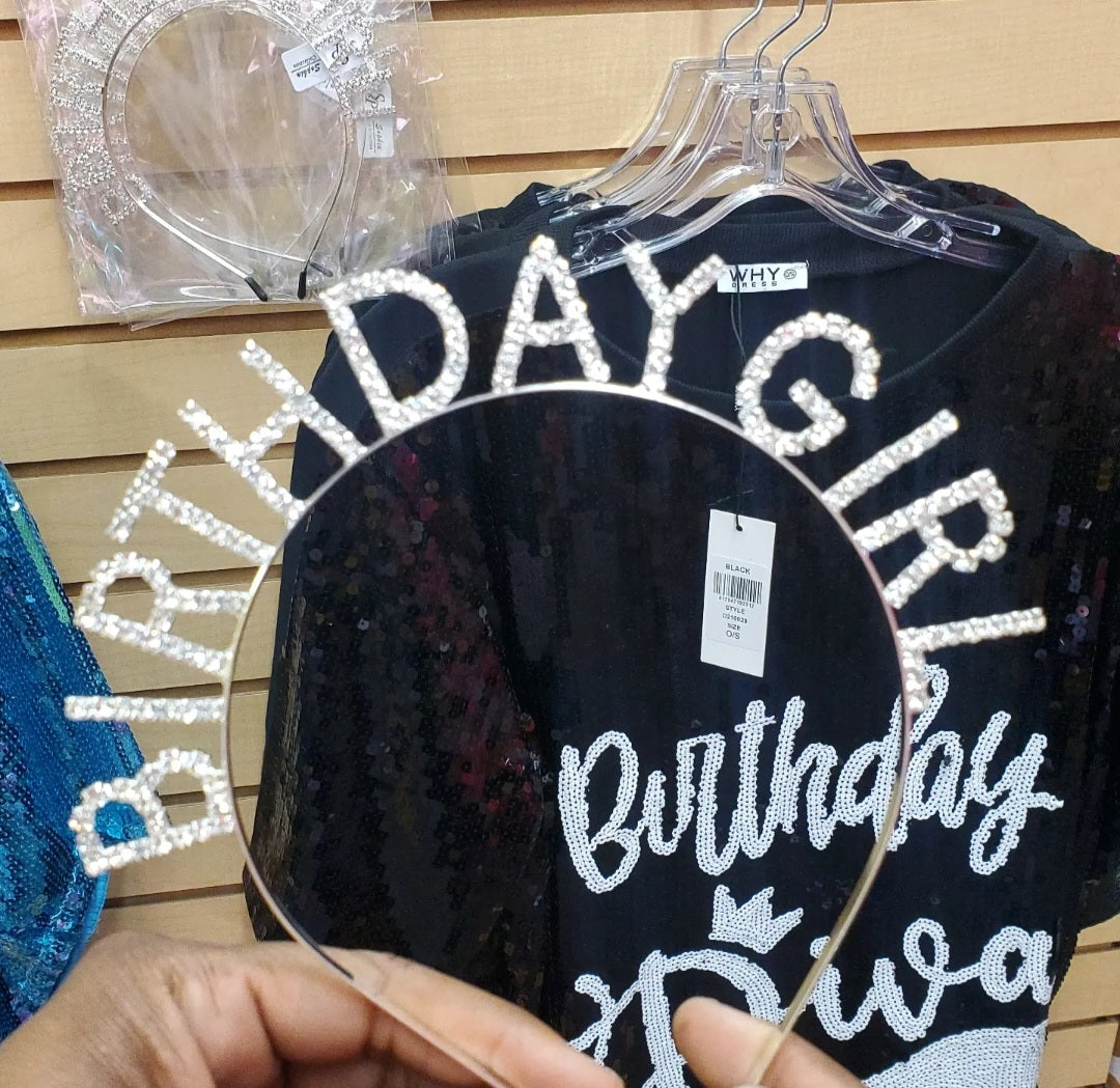 BIRTHDAY GIRL bling headband