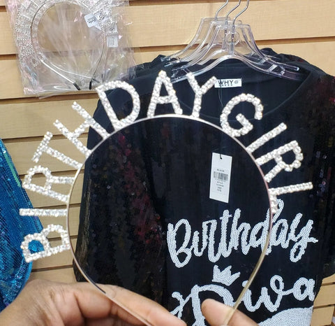 BIRTHDAY GIRL bling headband