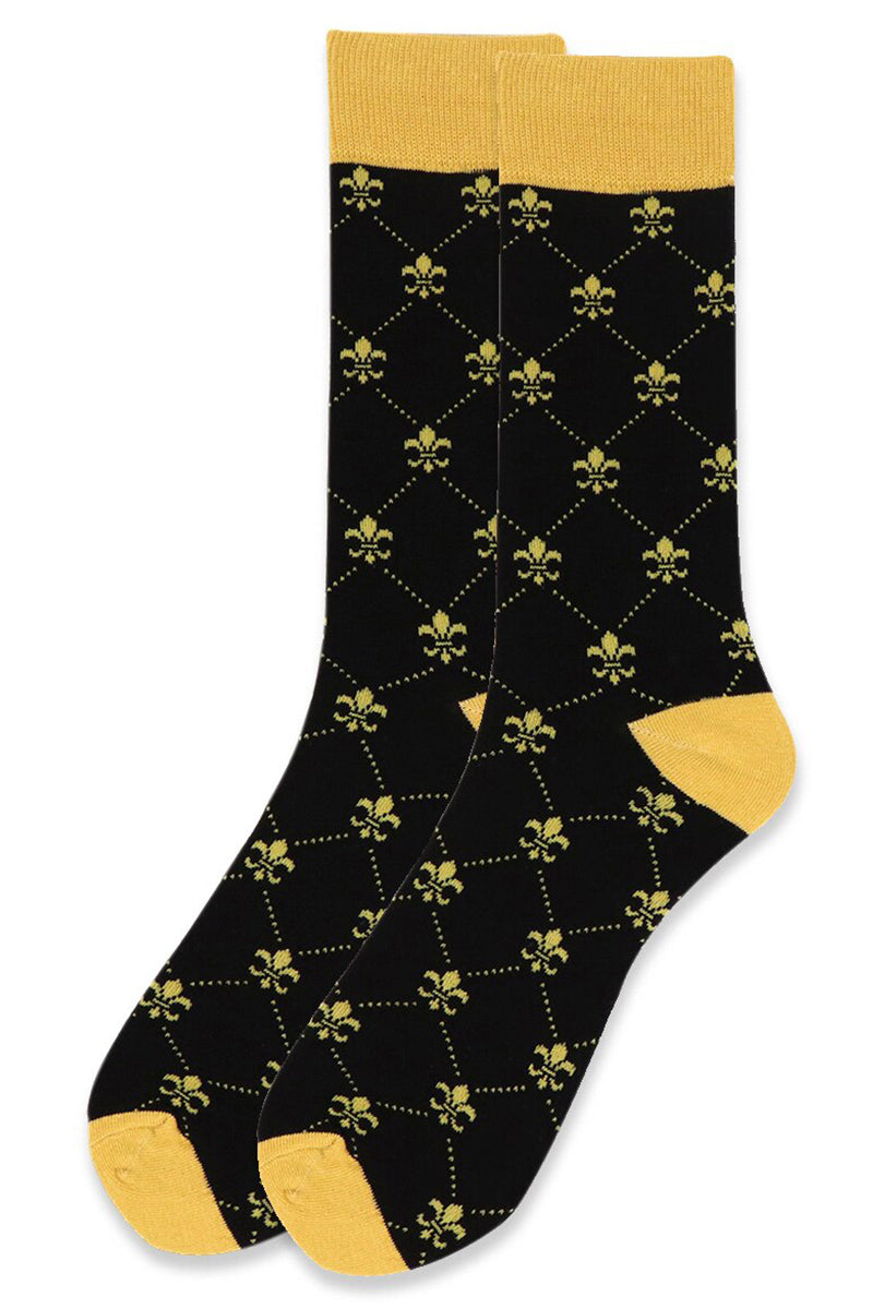 Fleur de lis socks black (men's)