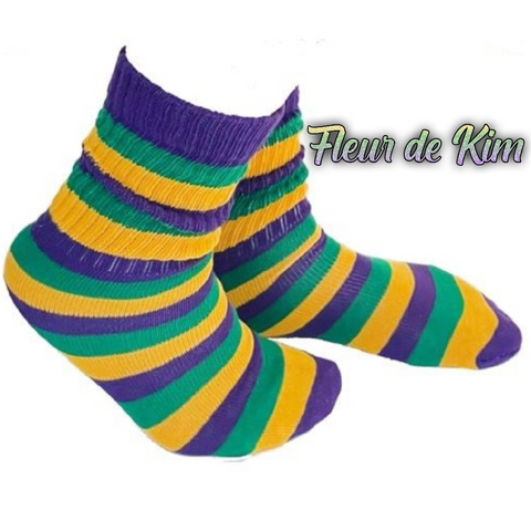 *new* Mardi Gras socks